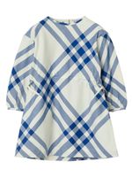 Burberry Kids robe en coton à carreaux - Blanc