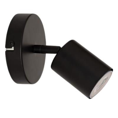 Wand / plafondlamp Vico - D10 x H15 cm - metaal - zwart - 1 lichtbron