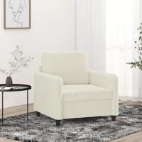 Fauteuil 60 cm fluweel crmekleurig