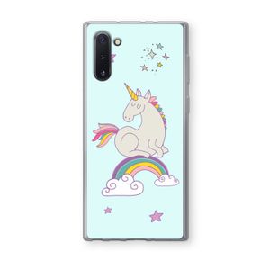 Regenboog eenhoorn: Samsung Galaxy Note 10 Transparant Hoesje
