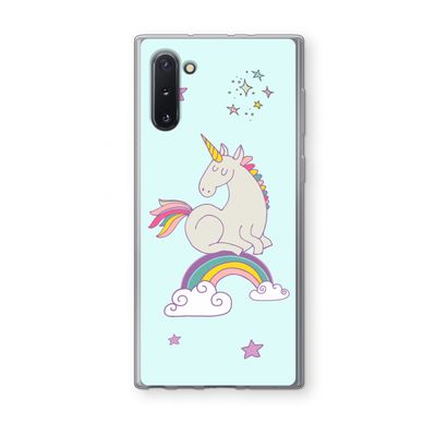 Regenboog eenhoorn: Samsung Galaxy Note 10 Transparant Hoesje