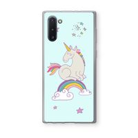 Regenboog eenhoorn: Samsung Galaxy Note 10 Transparant Hoesje