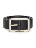 DSQUARED2 KIDS ceinture en cuir à logo gravé - Noir