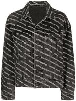 Alexander Wang veste boutonnée à logo all-over - Noir