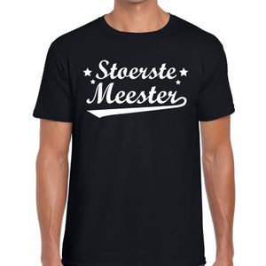 Stoerste meester cadeau t-shirt zwart heren