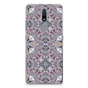 Nokia 2.4 TPU Siliconen Hoesje Flower Tiles