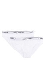 Dolce & Gabbana slip à taille à logo - Blanc