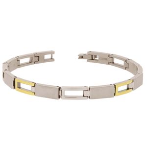 Boccia 03034-02 Armband titanium zilver- en goudkleurig 21 cm