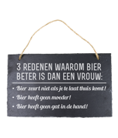 Leisteen 3 redene waarom bier beter is dan een vrouw