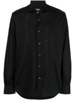 Corneliani chemise boutonnée à col pointu - Noir