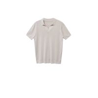 Mango Man regular fit polo pastelgrijs - thumbnail