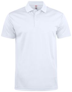 Clique 028254 Basic Active Polo - Wit - XXL