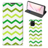 Samsung Galaxy Note 10 Lite | Hoesje met Magneet | Zigzag Groen