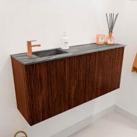Toiletmeubel Mondiaz Joya Dlux | 90 cm | Meubelkleur Ruby | Faye wastafel Sombra Wasbak Links | 1 kraangat