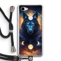 Wolf Dreamcatcher: Pixel 3 Transparant Hoesje met koord
