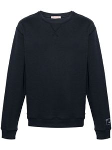 Valentino Garavani sweat en coton à patch logo - Bleu