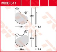 TRW Remblokken, en remschoenen voor de moto, MCB511 Allround organisch - thumbnail