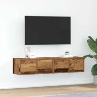 Tv-meubels 2 st 60x31x25,5 cm bewerkt hout oud houtkleurig