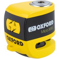 OXFORD Micro XA5 Alarm, Schijfremslot voor de moto, Geel-Zwart - thumbnail