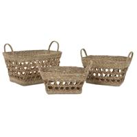 Basket spelset Home ESPRIT Zeegras Tropisch 45 x 35 x 35 cm