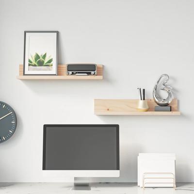 Wandkasten 2 st 50x11x9 cm massief grenenhout