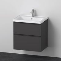 Badkamermeubelset Duravit D-Neo Wastafel Keramiek 65x48x62.5 cm Mat Grafiet Duravit