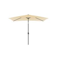 Opvouwbare parasol met zwengel en zonder standaard, beige