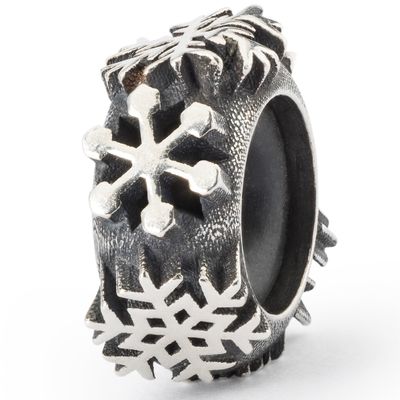 Trollbeads TAGBE-20253 Kraal Stopper Sneeuw zilver