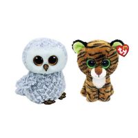 Ty - Knuffel - Beanie Boo's - Owlette Owl & Tiggy Tiger