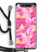 Pink Banana: Samsung Galaxy A80 Transparant Hoesje met koord