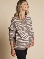 Vest met zebraprint voor zwangerschap ENVIE DE FRAISE beige