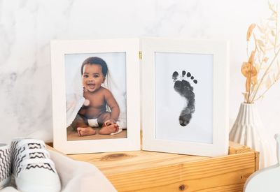 Fotolijst met voetafdruk