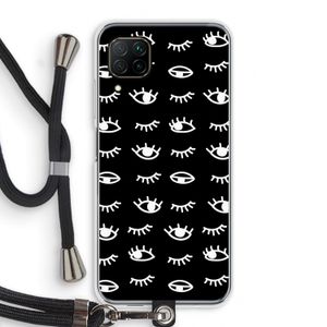Eye pattern #3: Huawei P40 Lite Transparant Hoesje met koord