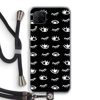 Eye pattern #3: Huawei P40 Lite Transparant Hoesje met koord