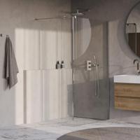 Brauer Oblivion - Inloopdouche - Helder Glas - 110 x 200 cm - met Zijwand 40 cm - incl. Glascoating - Chroom