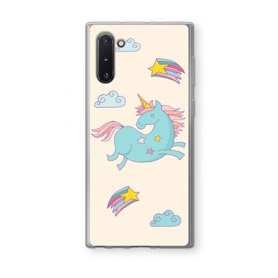 Vliegende eenhoorn: Samsung Galaxy Note 10 Transparant Hoesje