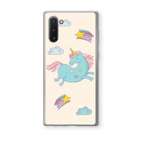 Vliegende eenhoorn: Samsung Galaxy Note 10 Transparant Hoesje
