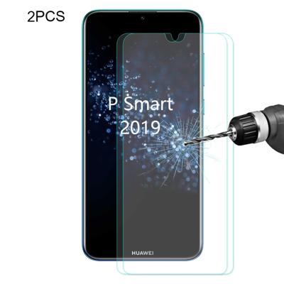 2 PC's ENKAY Hat-Prins 0 26 mm 9H 2.5D gebogen rand getemperd glas Film voor Huawei P Smart (2019)