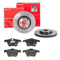 Remmenset, remschijf BREMBO, Remschijftype: Geperforeerd / Geventileerd, Inbouwplaats: Vooras, u.a. für Volvo, Ford