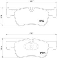 Remmenset, remschijf BREMBO, Remschijftype: Binnen geventileerd, Inbouwplaats: Achteras: , u.a. für BMW