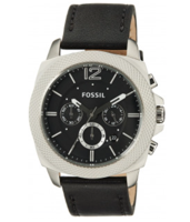 Horlogeband Fossil BQ1731 Leder Zwart 24mm