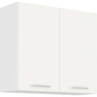 ATLAS Hoge kast met 2 draaideuren - Wit decor - L80 cm