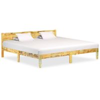 Bedframe massief gerecycled hout 200x200 cm - thumbnail