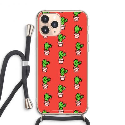 Mini cactus: iPhone 11 Pro Max Transparant Hoesje met koord