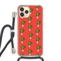 Mini cactus: iPhone 11 Pro Max Transparant Hoesje met koord
