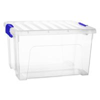 Multi Storage Opslagbox met deksel - transparant - 25 liter - 43 x 25 x 34 cm - kunststof
