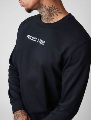 Project X Paris / trui Basic embroidery logo in zwart