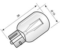 SPAHN glasfittinglampen glass base lamps 12v 16w w2,1x9,5d 15x36
