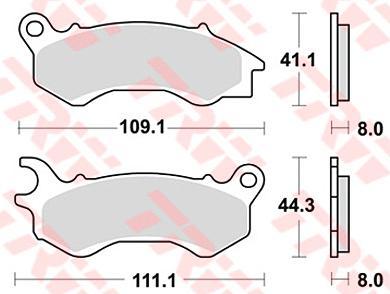 TRW Brake pad mcb 833 organic standard