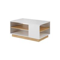 Meubella Salontafel Ashley - Wit - Eiken - 100 cm - thumbnail